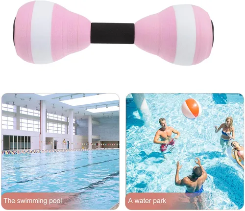 Vista 9 de 1 par de mancuernas de agua, barra de natación, lecciones de natación, equipo de ejercicio de piscina para adultos y mujeres, mancuernas prácticas