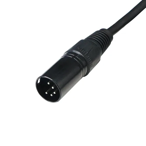 Vista 2 de SinLoon DMX - Cable de luz de escenario, cable XLR DJ, 3 pines hembra XLR a 5 pines macho XLR DMX conexión de giro para luz de cabeza móvil