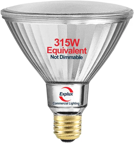 Vista 8 de Explux - Bombilla LED PAR38 equivalente a 300 W, ultra brillante, 4100 lúmenes, vidrio completo impermeable y antienvejecimiento, no regulable, foco