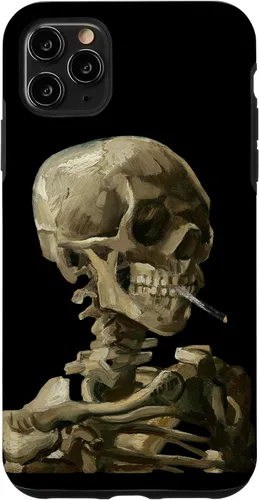 Vista 13 de iPhone 16 Vincent van Gogh Skull of a Skeleton with Burning Cigarette Case
