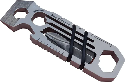 Vista 9 de Gear Infusion EverRatchet Clip Trinquete Llavero Multiherramienta (Titanio - Original)