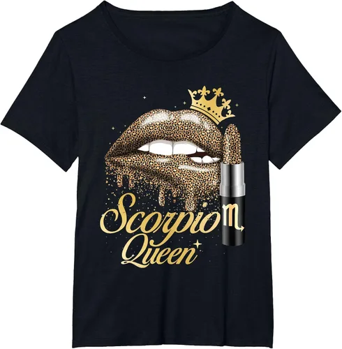 Vista 13 de Scorpio Queen - Zodiac Sign Horoscope Birthday T-Shirt Negro
