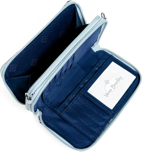 Vista 3 de Bolso cruzado todo en uno de algodón para mujer con protección RFID