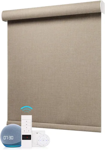 Vista 8 de ZSTARR Persianas motorizadas, persianas inteligentes opacas compatibles con batería recargable Alexa motor silencioso para hotel, sala de estar