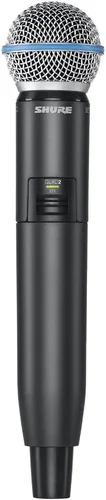 Vista 14 de Shure Transmisor de mano GLXD2+/B58 con cápsula de micrófono vocal BETA 58A - para uso con sistemas de micrófono inalámbrico digital de doble banda