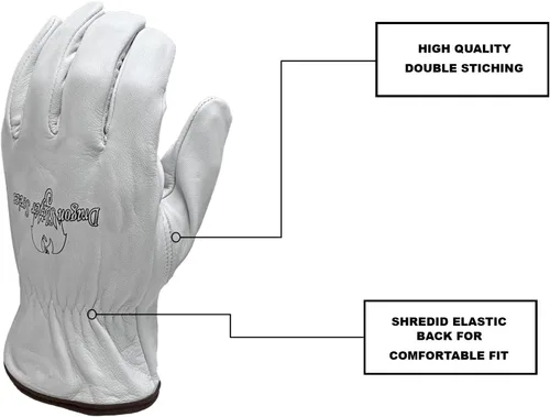 Vista 2 de Strongarm - Guantes Premium de Cuero de Piel de Cabra para Soldadura y Trabajo, para Soldadura, Construcción, Industrial, Jardinería, Mechanix