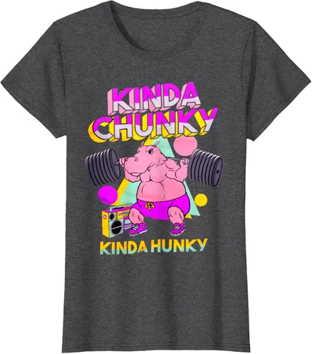 Vista 4 de Kinda Chunky Kinda Hunky, camiseta de gimnasio para culturismo, Negro