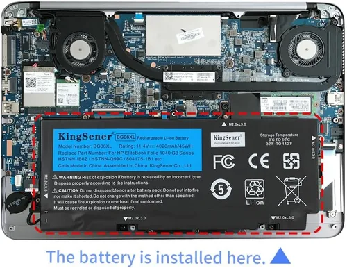 Vista 6 de 45WH BG06XL Batería para HP EliteBook 1040 G3 11.4V