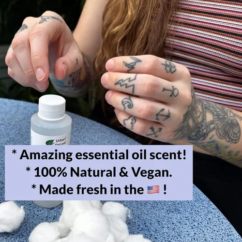 Vista 3 de Urban ReLeaf Solución para tatuajes. Cuidado posterior de sal marina natural. Limpia nuevos tatuajes de forma segura. Ayuda a que la piel y la tinta