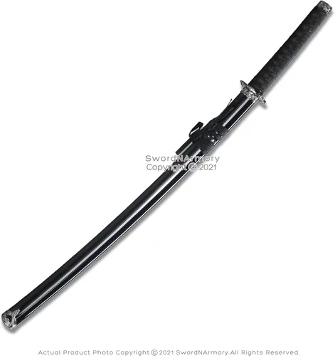 Vista 3 de Espada samurái Katana de dragón clásico negro de 9.5 pulgadas, acero sin afilar