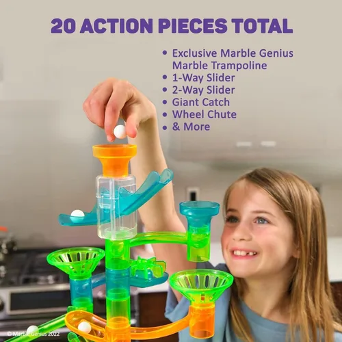 Vista 12 de Marble Genius Marble Run Stunts Super Set, 125 piezas