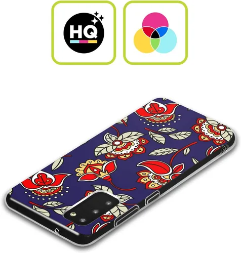 Vista 2 de Head Case Designs Officially Licensed Haroulita Blue Red Ethnic Pattern Soft Gel Case Compatible with Samsung Galaxy Xcover7 5G