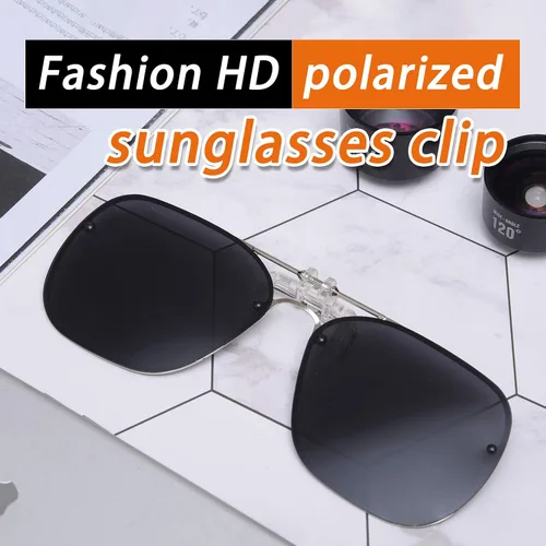 Vista 2 de TERAISE Gafas de sol con clip abatibles polarizadas HD unisex para exteriores conducción UV400