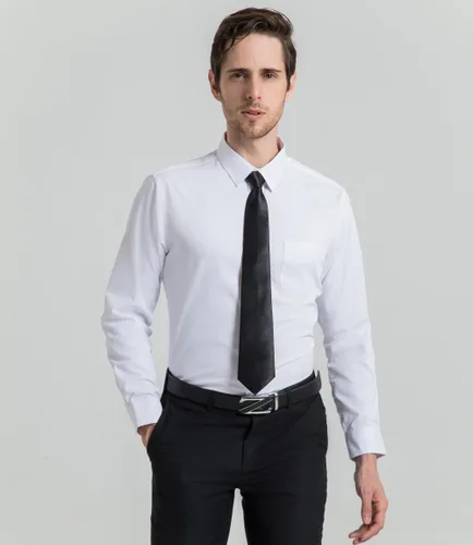 Vista 4 de Camisas de vestir de manga larga para hombre, camisa casual de ajuste regular con botones y bolsillos