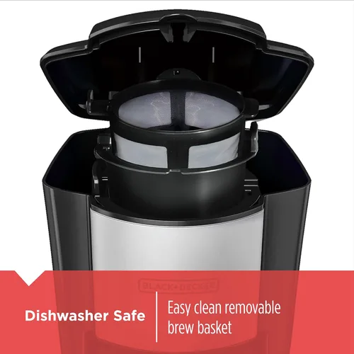 Vista 3 de BLACK+DECKER CM618C Cafetera de una sola porción, color negro