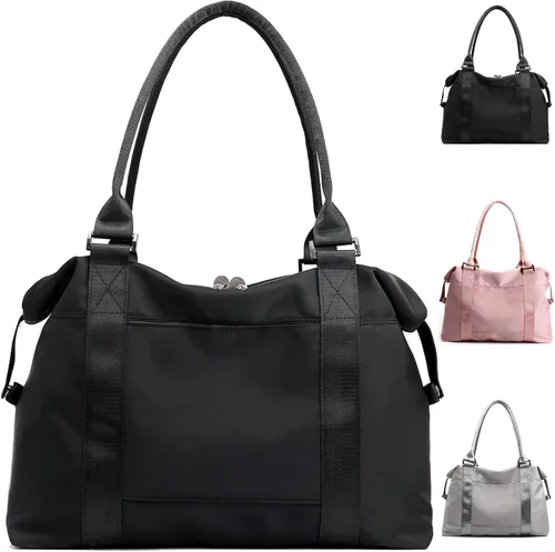 Vista 8 de JSAHAH Bolsa de viaje para mujer bolsa de transporte para equipaje bolsa de deporte para gimnasio