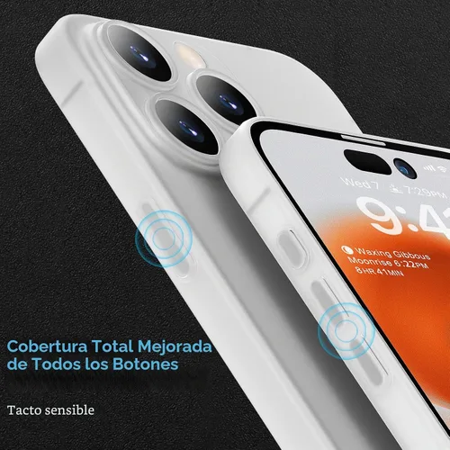 Vista 3 de memumi Funda ultradelgada para iPhone 15 Pro, cubierta para lente de cámara, protección completa, 0.012 in, revestimiento ligero mate, carcasa