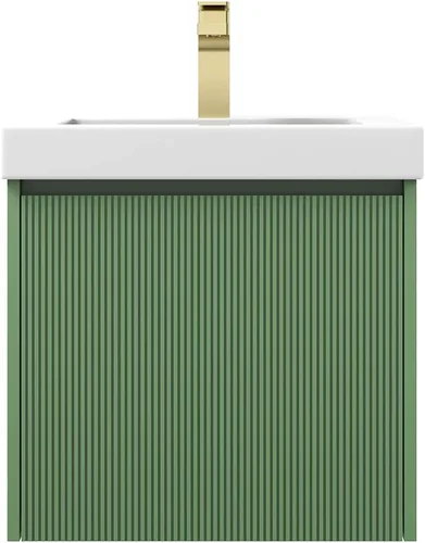 Vista 2 de Blossom Lavabo de baño de 20 pulgadas con tocador, todo en madera montado en la pared, gabinete flotante de baño con tocador con fregadero