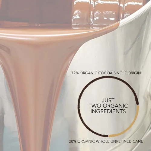Vista 4 de Nibble Chocolate Madagascar 72% Paquete de 3 Certificado orgánico Vegano 2 ingredientes Sin gluten y soja