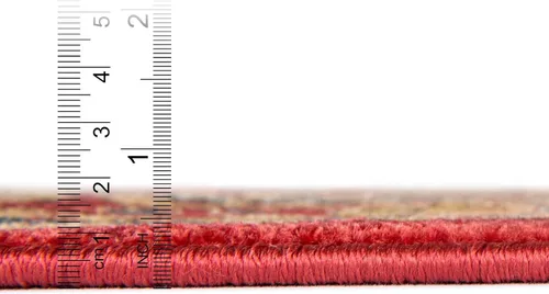 Vista 5 de Unique Loom Sahand Collection - Alfombra tradicional geométrica roja (2 pies 2 pulgadas x 3 pies)