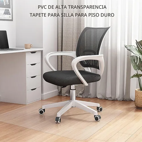 Vista 7 de Alfombrilla para silla de oficina para suelos duros - 45''×53'', protector de suelo transparente de PVC resistente para madera/azulejos Transparente