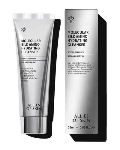 Vista 10 de Allies of Skin Limpiador facial de amino de seda hidratante Lavado facial diario suave con vitamina C, astaxantina y aceite de moringa