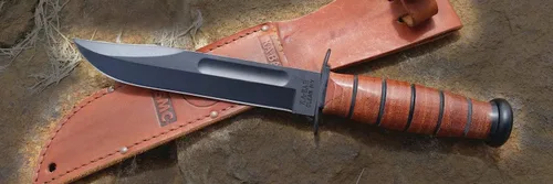 Vista 5 de Cuchillo de lucha KA-BAR 1217 de borde recto y tamaño completo