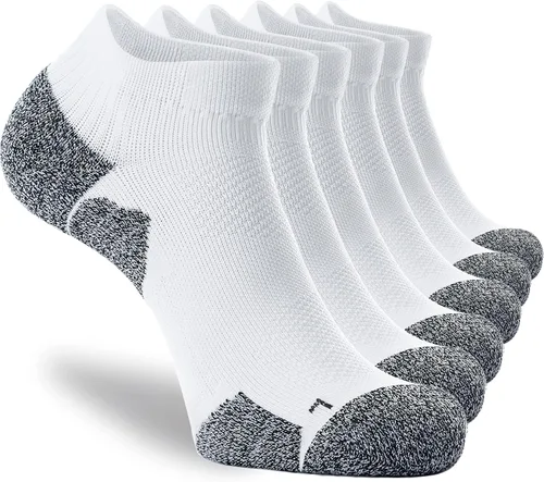 Vista 36 de CWVLC - Calcetines deportivos, hasta el tobillo, de compresión, acolchados, unisex, paquete variado