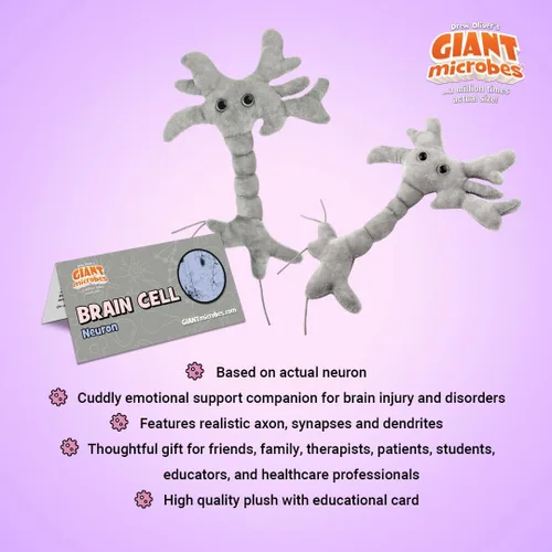 Vista 3 de Giant Microbes peluche célula cerebral (neurona)