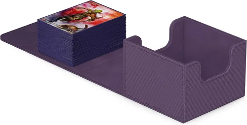 Vista 11 de Ultimate Guard Sidewinder 100+, caja de cubierta para 100 tarjetas TCG de doble manga, gris, cierre magnético y forro interior de microfibra para un