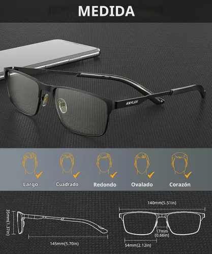 Vista 4 de ANYLUV Blue Light Glasses for Men/Women, Lightweight Blue Light Blocking Glasses, Anti-Eye Strain Computer Glasses for Gaming