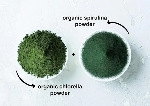 Vista 5 de Food to Live Mezcla de polvo de algas orgánicas, 4 onzas, mezcla de espirulina y clorella 50/50, sin OMG, rica en clorofila, cruda, pura, vegana