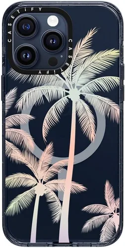 Vista 22 de CASETiFY Funda para iPhone 15 Pro Max, compatible con MagSafe Protección contra caídas de grado militar de 8.2 pies Hortensias azules Nantucket