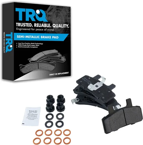 Vista 204 de TRQ Pastillas de freno delanteras semi metálicas compatibles con Ford Expedition 2018-2021 F-150 2018-2020 Lincoln Navigator 2018-2022