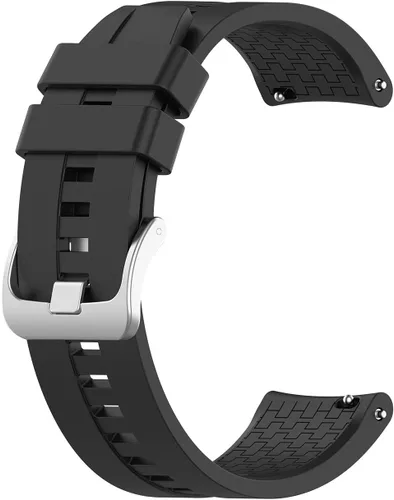 Vista 5 de Paquete de 3 correas de silicona para Huawei Watch GT Classic de repuesto (negro, blanco, naranja)