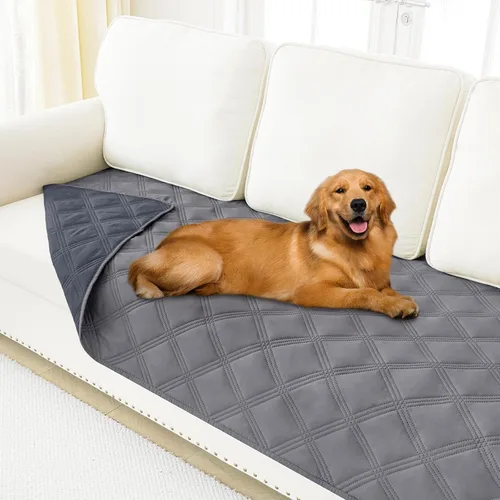 Vista 12 de Smiry Funda impermeable para cama de perro, manta reversible para mascotas para sofá Manta suave lavable para perro, funda a prueba de fugas