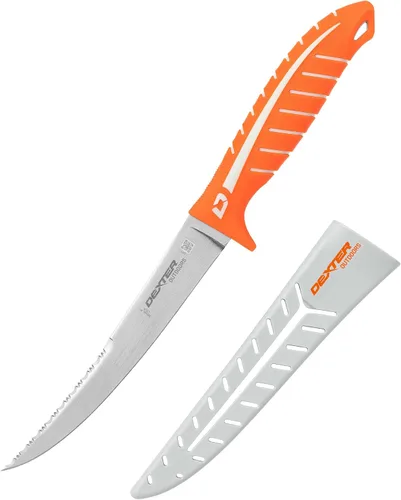 Vista 10 de Dexter Outdoors Dextreme Cuchillo de filete rígido de 10 pulgadas de doble filo Incluye funda