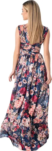 Vista 3 de Dress the Population Vestido largo Jaclyn ajustado y acampanado para mujer