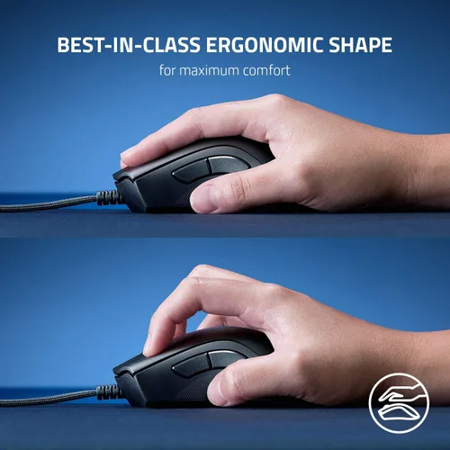 Vista 2 de Razer DeathAdder v2 - Mouse ergonómico para juegos con cable Chroma RGB iluminación programable (renovado)