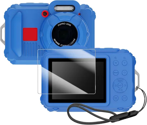 Vista 13 de Funda protectora de silicona para cámaras digitales Kodak Pixpro wpz2, con protector de pantalla y cordón, para accesorios Kodak Pixpro wpz2 - Negro