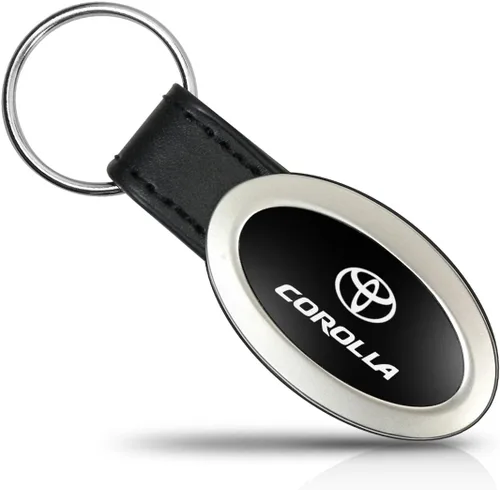 Vista 2 de Au-Tomotive Gold, INC. - Llavero de metal de estilo ovalado para Toyota Corolla