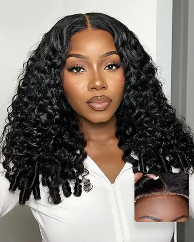 Vista 12 de Peluca Bob sin pegamento de llevar y usar cabello humano liso, 6x4 precortada con encaje HD sin pegamento, prearrancada, pelucas con cierre frontal