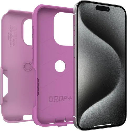 Vista 8 de OtterBox Funda para iPhone 15 Pro (Only) Commuter Series, negra, delgada y resistente, apta para bolsillo, con protección de puerto