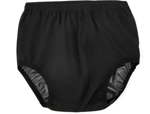 Vista 7 de Funda de pañales para adultos para incontinencia, pantalones de tela de látex activo a prueba de fugas, sin ruido, reutilizables, lavables, Negro
