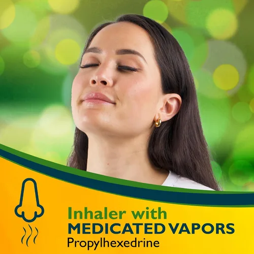 Vista 5 de Benzedrex Inhalador descongestionante nasal - Alivio de vapor medicado para la presión sinusal, congestión nasal, alergias, fiebre del heno