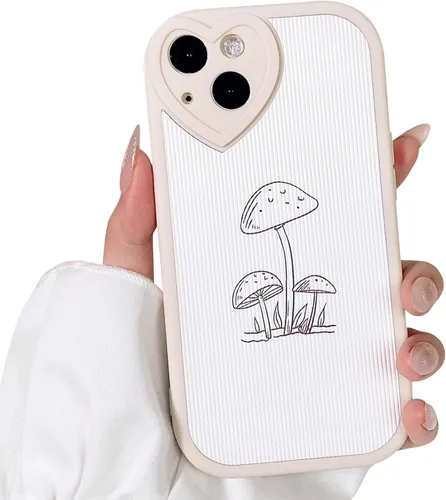 Vista 15 de Lovmooful Funda para iPhone 13 con diseño de oso lindo floral con lente de flor (Bear Flower)