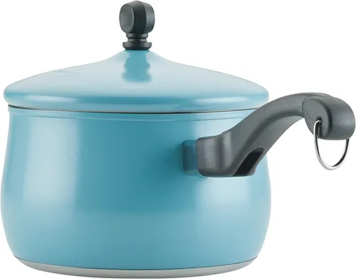 Vista 14 de Farberware Juego de 120 ollas y sartenes de acero inoxidable de edición limitada con herramientas de cocina Prestige, 10 piezas, color azul Azul