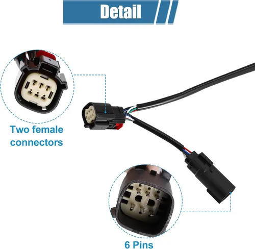 Vista 4 de X AUTOHAUX Arnés de Cableado de Desconexión Rápida para Motocicleta Compatible con Harley Davidson para Tour Pak 2014-2019 CD-TP-QD-14 Cable