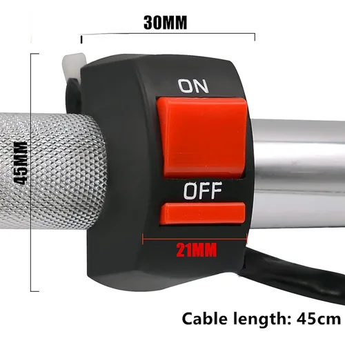 Vista 5 de ANKIA - Interruptor de palanca para manillar de motocicleta, interruptor de botón para motocicleta, ATV, motocicleta, motocicleta, bocina, señal