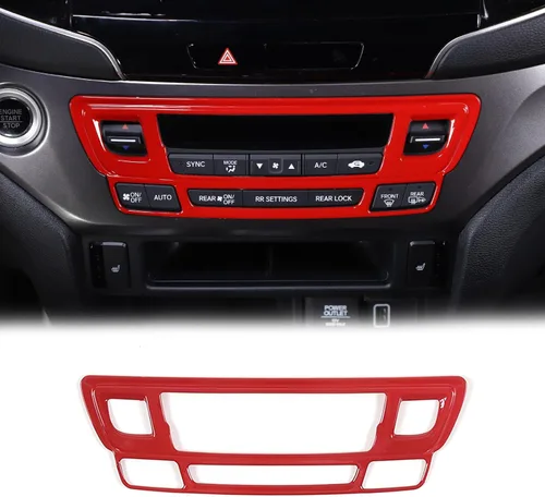 Vista 10 de Marco de Botón de Modo de Aire Acondicionado de Consola Central Moldura para Honda Pilot 2016-2022/ Honda Ridgeline 2017-2023/ Honda Passport